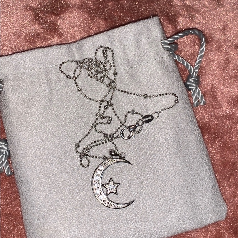 Moon and star necklace 925